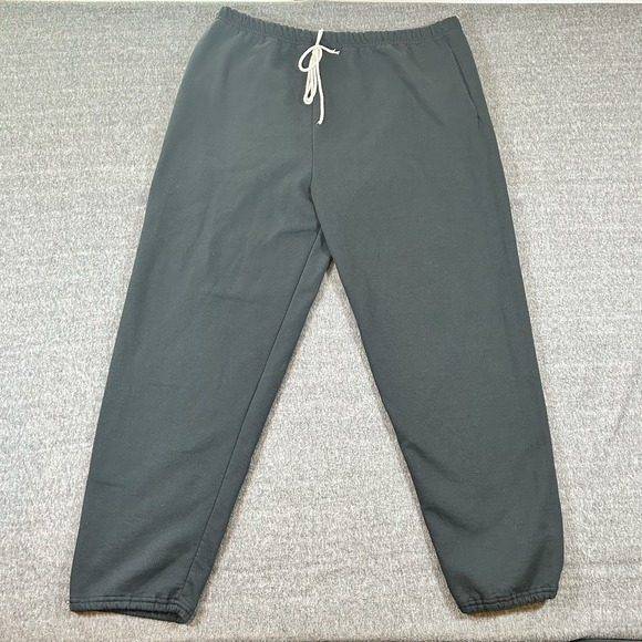 Vintage Jerzees Sweat Pants Mens 2x Big‎ and Tall 41x30 Black Baggy Y2K Grunge - Picture 1 of 6